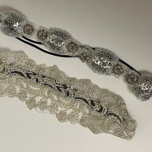 2 Elegant Lace Headbands